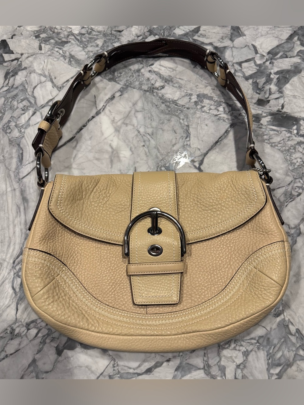 Coach F10909 Vintage SoHo Pebbled leather Shoulder Bag